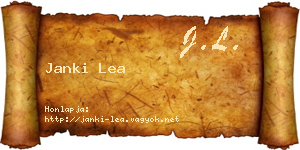 Janki Lea névjegykártya